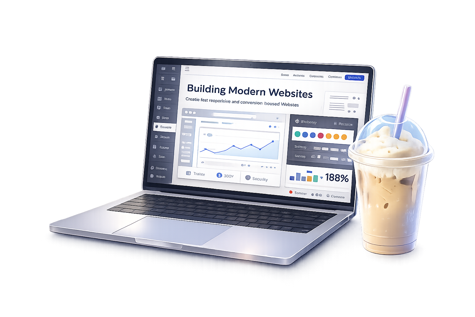 Лаптоп визуализация за уеб сайтове